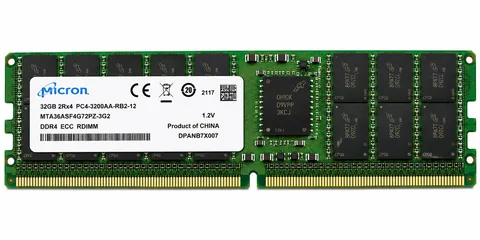 Micron MTA36ASF4G72PZ-3G2 32GB PC4-3200AA DDR4 3200 ECC RDIMM Server RAM
