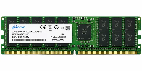 Micron MTA36ASF4G72PZ 32GB DDR4 RDIMM ECC Registered PC4-2933Y 288-Pin RAM