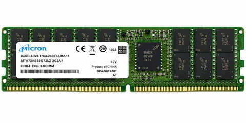 Micron  MTA72ASS8G72LZ-2G3A1  64GB PC4-2400T DDR4 ECC REG Server Memory