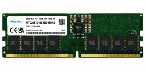 Micron MTC20F1045S1RC48BA2 32GB DDR5-4800 ECC RDIMM Server Memory