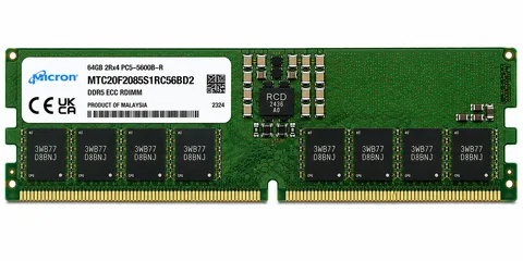 Micron MTC20F2085S1RC56BD2 32GB DDR5-5600 ECC RDIMM Server Memory