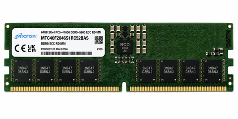 Micron MTC40F2046S1RC52BAS 64GB DDR5-5200 ECC RDIMM