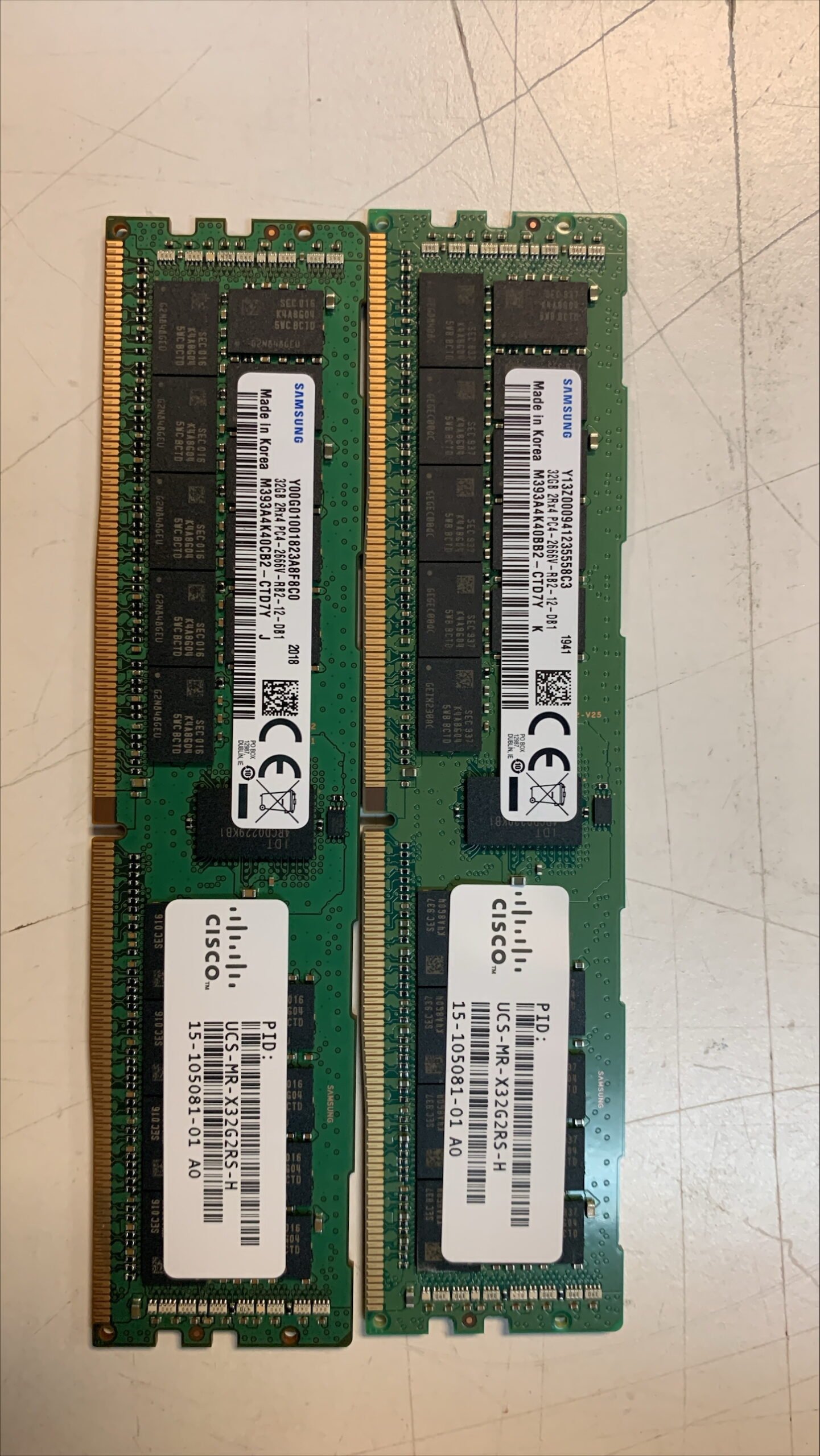 M393A4K40CB2-CTD Samsung 32GB DDR4 2666V 2Rx4