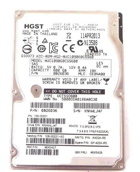 Hitachi C10K900 600GB 10K Hard Drive