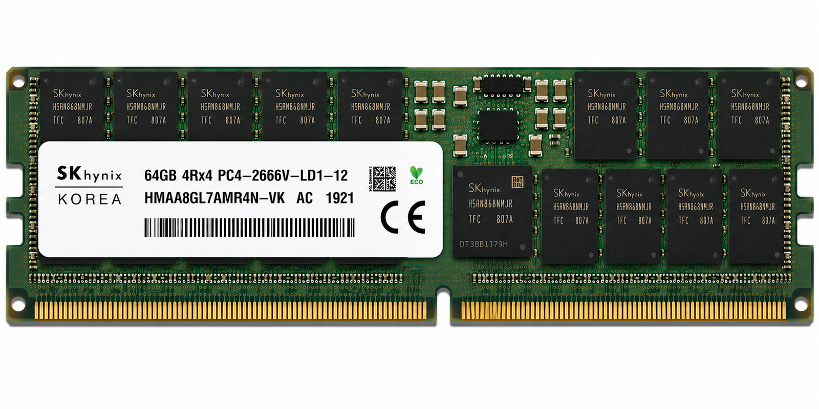 SK Hynix 64GB 4DRx4 PC4-2666V DDR4-21300 ECC LRDIMM Memory