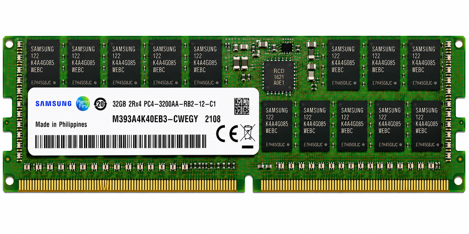 Samsung 32GB PC4-3200AA DDR4 2Rx4 ECC RDIMM Server RAM