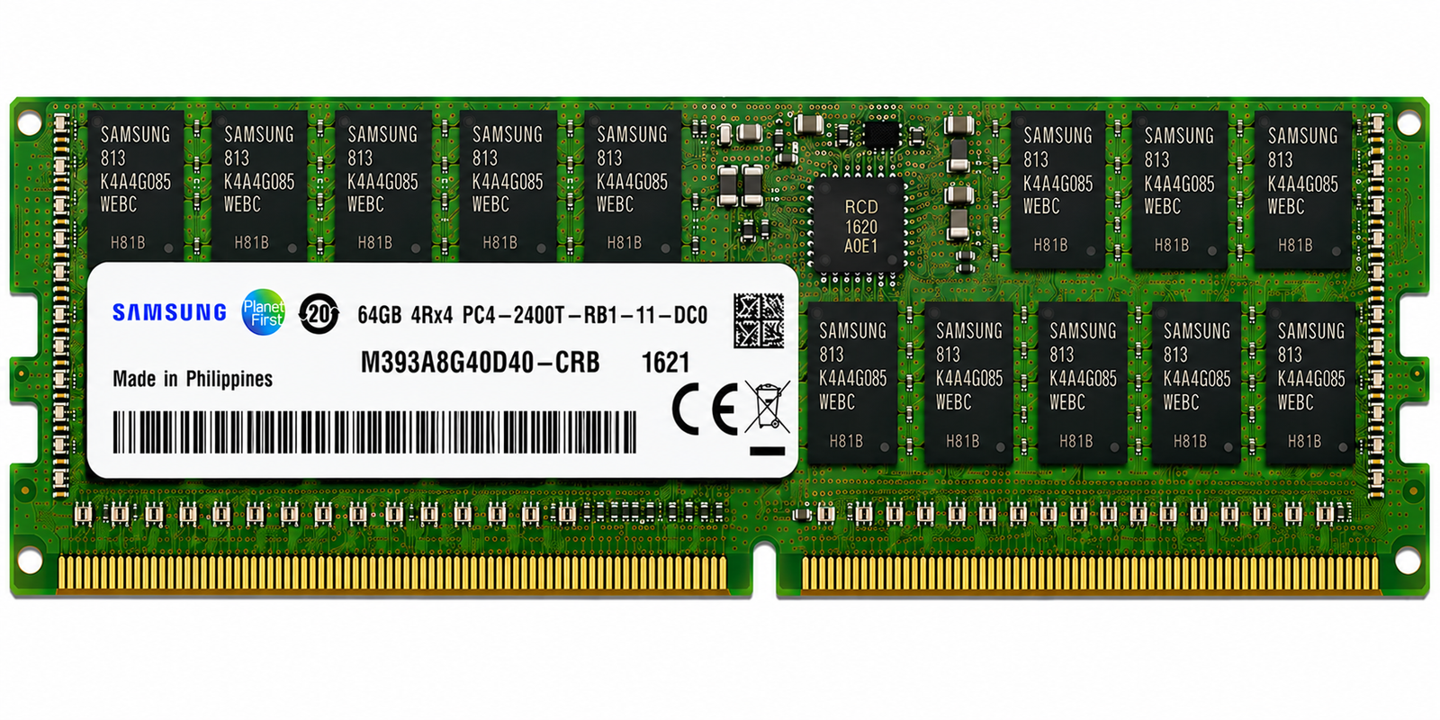 SAMSUNG 64GB DDR4 2133MHz PC4-17000 CL15 2S4Rx4 ECC RDIMM