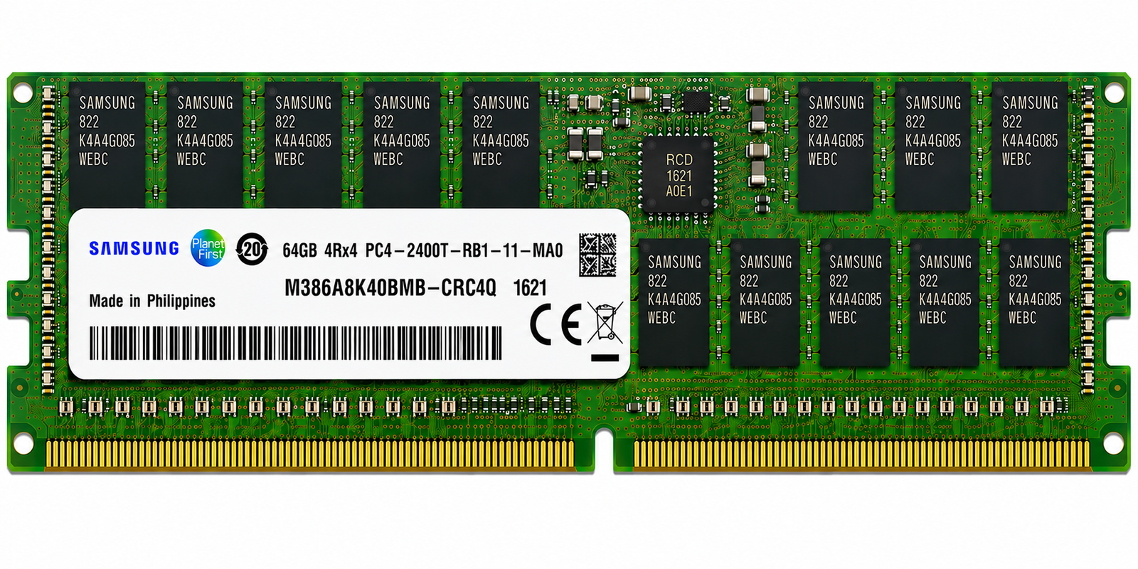 Samsung 64GB DDR4 ECC LRDIMM 2400MHz PC4-2400T 4DRx4 Server RAM