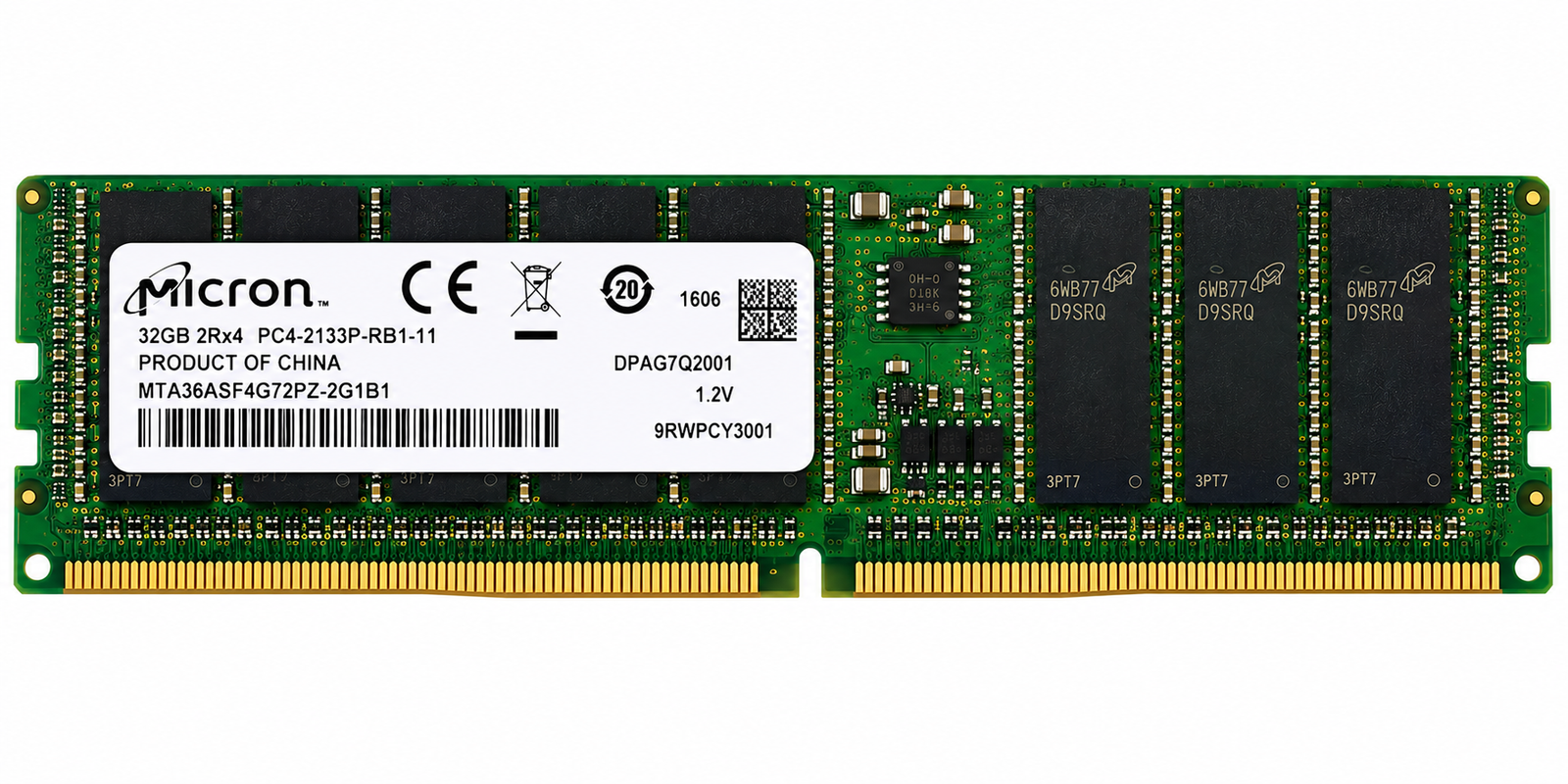 Micron 32GB PC4-17000 DDR4-2133MHz ECC REG Server RAM