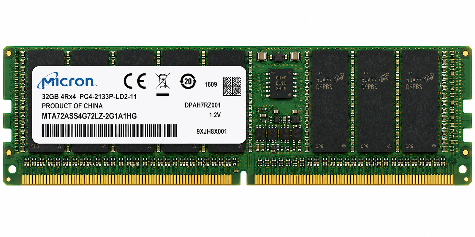 Micron 32GB PC4-17000 DDR4-2133MHz Registered ECC CL15 28