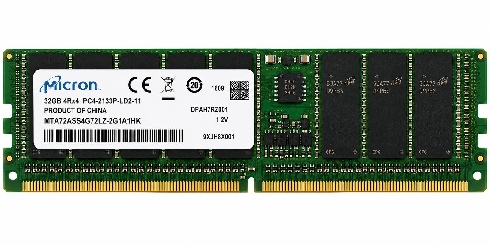 Micron 32GB PC4-17000P 4DRX4 DDR4-2133MHz Load Reduced ECC REG RAM
