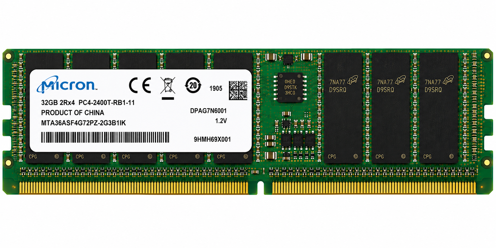 Micron 32GB PC4-2400T DDR4 SDRAM ECC DIMM Server Memory