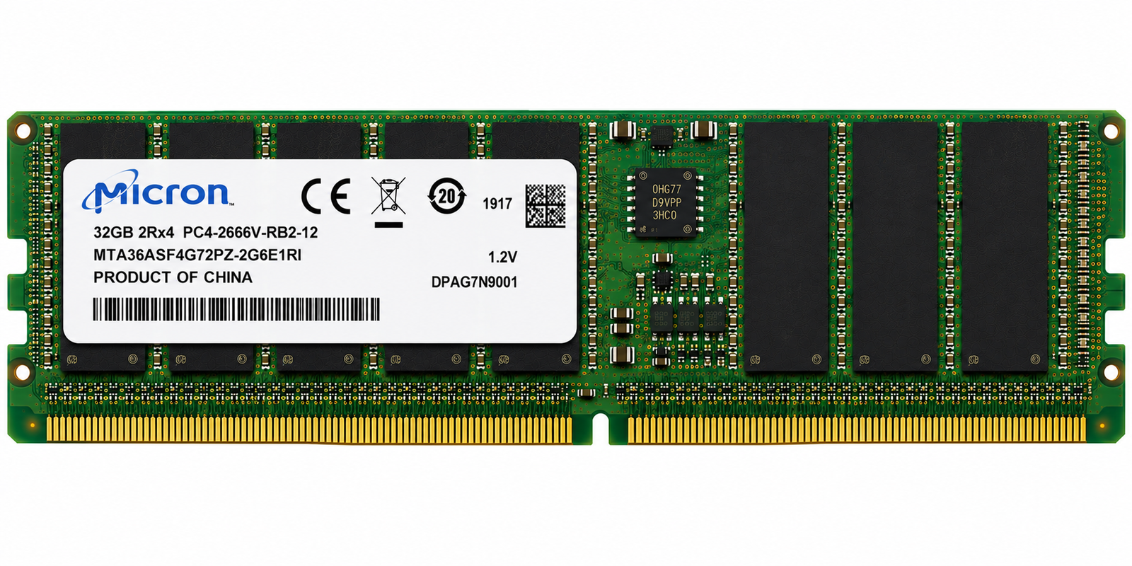 Micron 32GB 2Rx4 PC4-2666V Memory Module