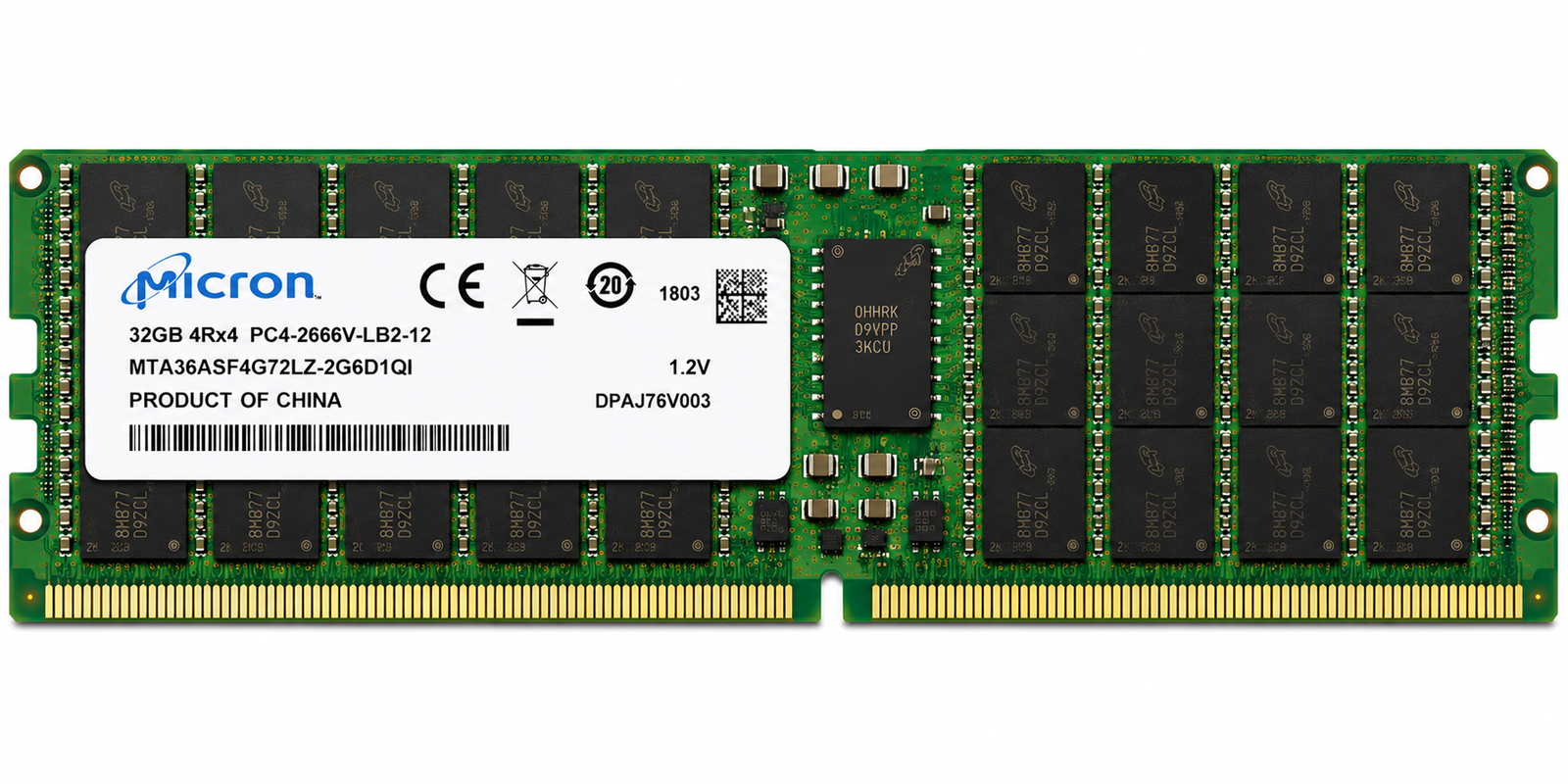 Micron MTA36ASF4G72LZ-2G6D1QI 32GB PC4-2666V DDR4 Reg ECC LRDIMM RAM