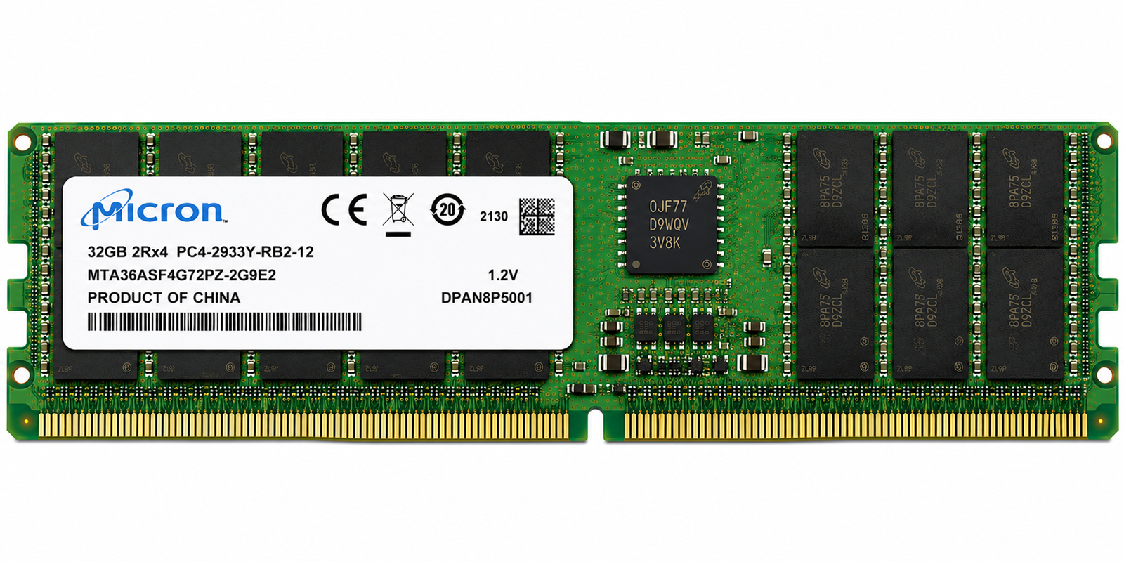 MICRON MTA36ASF4G72PZ-2G9E2 32 GB PC4-2933Y RDIMM Server RAM
