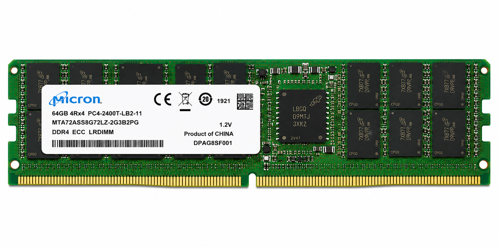 Micron MTA72ASS8G72LZ-2G3B2PG 64GB 4DRX4 PC4-2400T
