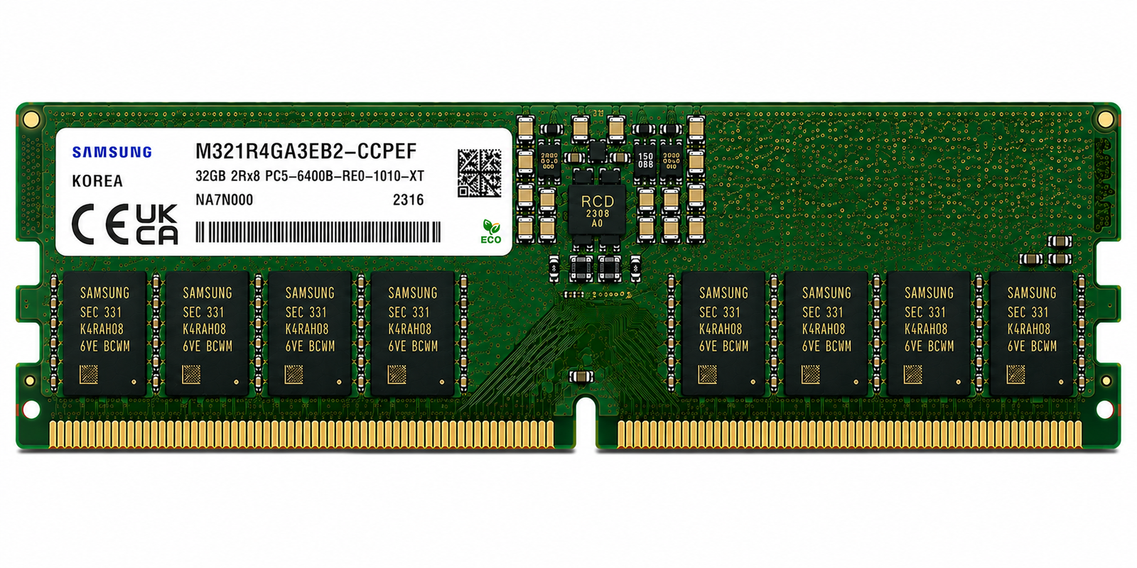 Samsung M321R4GA3EB2-CCPEF 32GB DDR5-6400 ECC RDIMM Server Memory