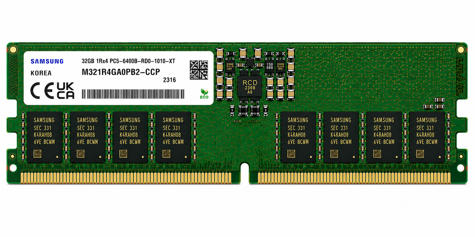 Samsung M321R4GA0PB2-CCP 32GB DDR5-6400 ECC RDIMM Server Memory