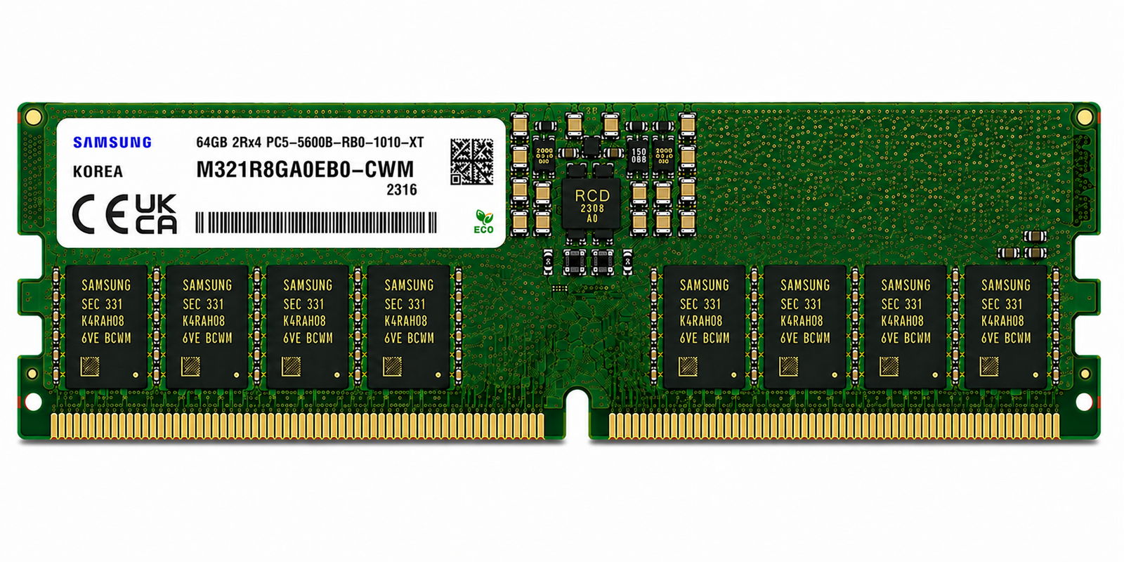 Samsung M321R8GA0EB0-CWM 64GB DDR5-5600 ECC RDIMM Server Memory
