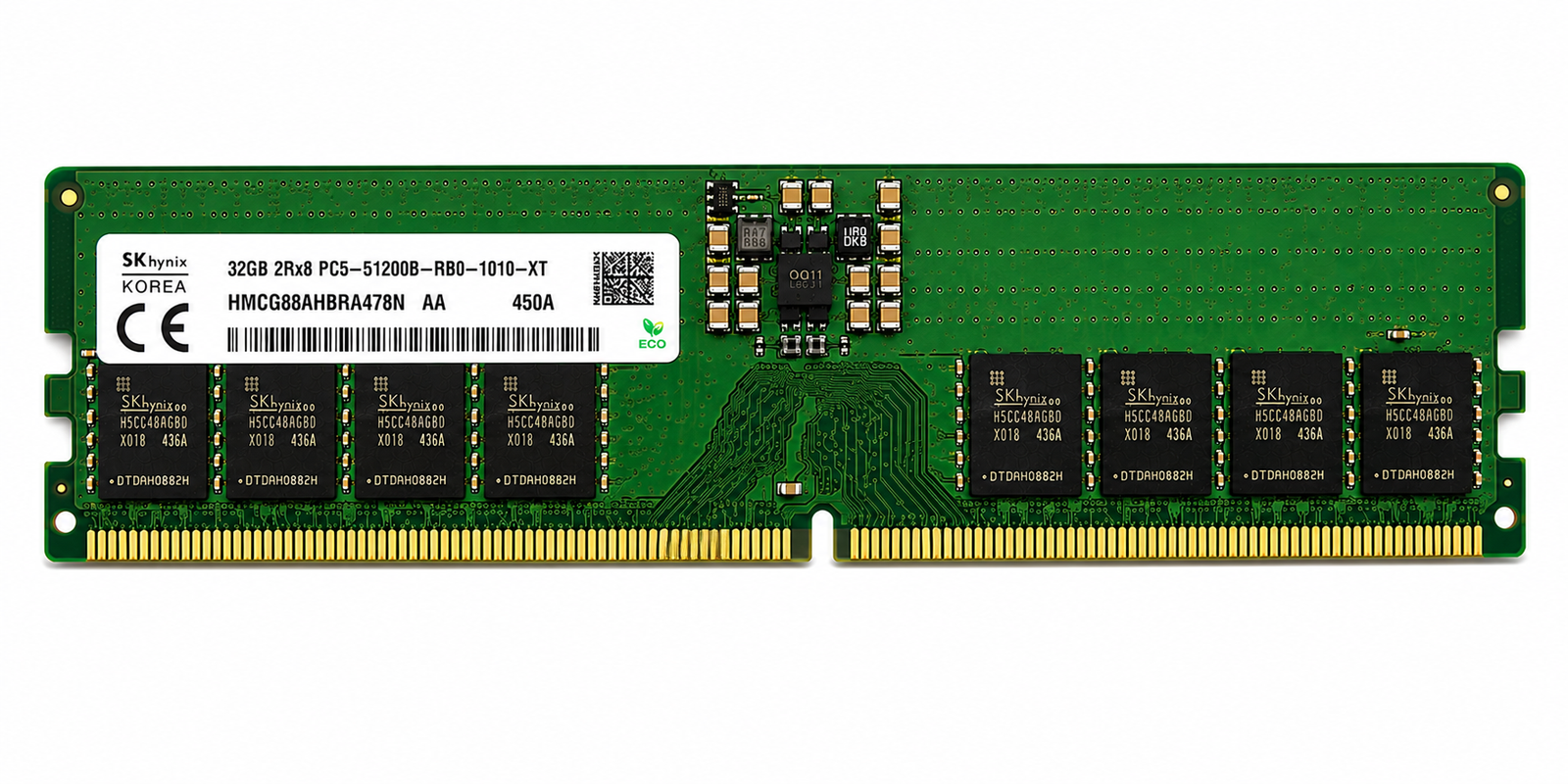 SK hynix HMCG88AHBRA478N 32GB DDR5-6400 ECC RDIMM Server Memory