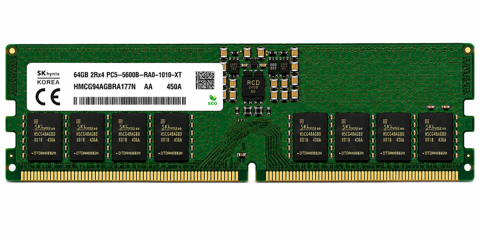 SK hynix HMCG94AGBRA177N 64GB DDR5-5600 ECC RDIMM Server Memory