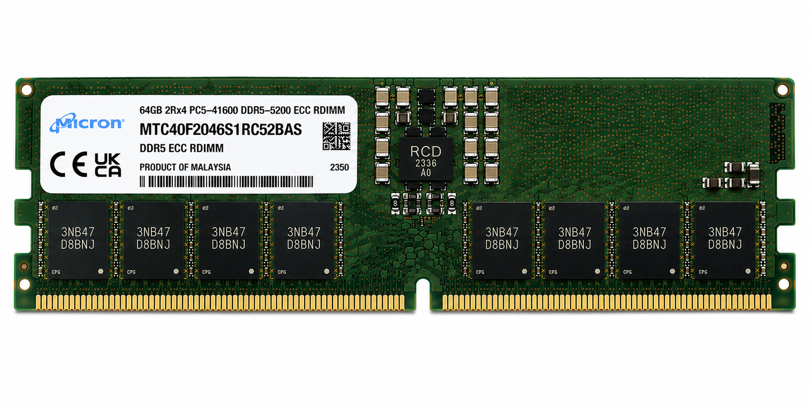 Micron MTC40F2046S1RC52BAS 64GB DDR5-5200 ECC RDIMM