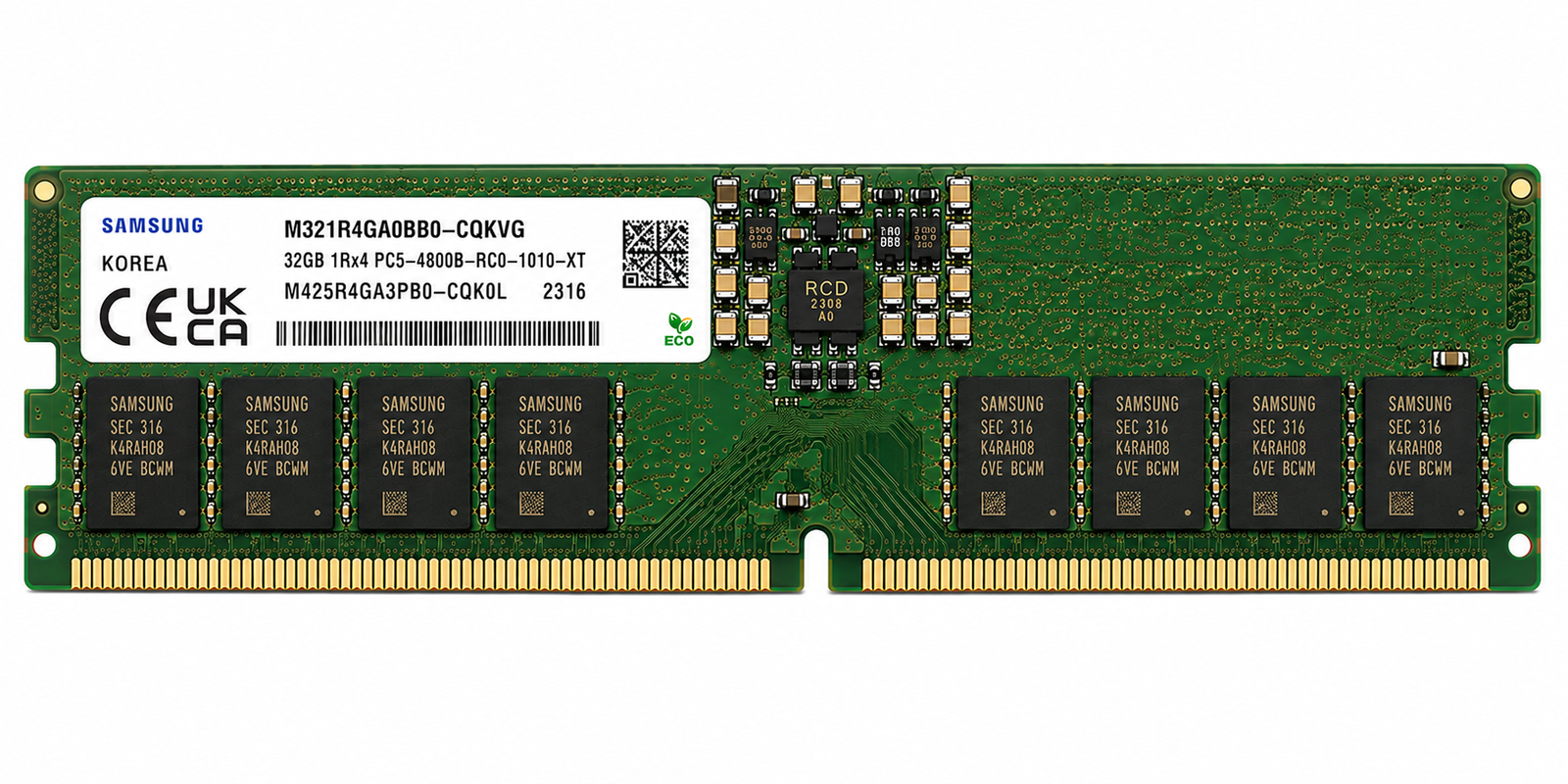 Samsung M321R4GA3BB0-CQKVG 32GB DDR5-4800 ECC RDIMM Server Memory